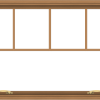 WDMA 48x30 (47.5 x 29.5 inch) Oak Wood Green Aluminum Push out Awning Window with Fractional Grilles