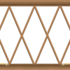 WDMA 48x30 (47.5 x 29.5 inch) Oak Wood Green Aluminum Push out Awning Window without Grids with Victorian Grills