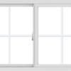 WDMA 48x30 (47.5 x 29.5 inch) Vinyl uPVC White Slide Window with Colonial Grids Exterior