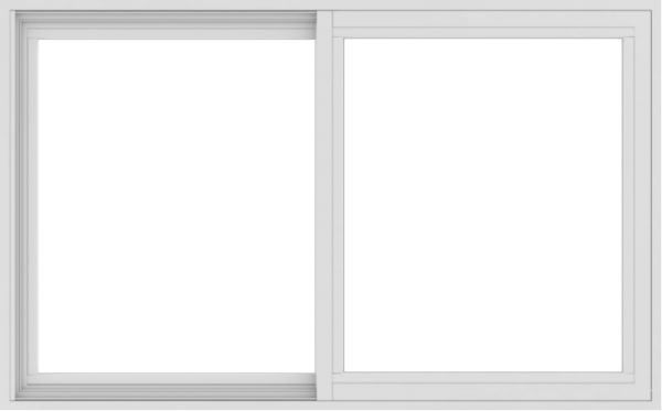 WDMA 48x30 (47.5 x 29.5 inch) Vinyl uPVC White Slide Window without Grids Interior