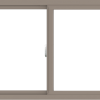 WDMA 48x30 (47.5 x 29.5 inch) Vinyl uPVC Brown Slide Window without Grids Interior