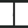 WDMA 48x30 (47.5 x 29.5 inch) Vinyl uPVC Black Slide Window without Grids Interior