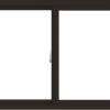 WDMA 48x30 (47.5 x 29.5 inch) Vinyl uPVC Dark Brown Slide Window without Grids Interior
