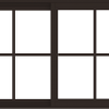 WDMA 48x30 (47.5 x 29.5 inch) Vinyl uPVC Dark Brown Slide Window with Colonial Grids Exterior