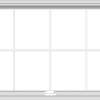 WDMA 48x30 (47.5 x 29.5 inch) White Vinyl uPVC Crank out Awning Window with Colonial Grids Interior