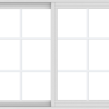 WDMA 48x36 (47.5 x 35.5 inch) Vinyl uPVC White Slide Window with Colonial Grids Exterior