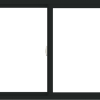 WDMA 48x36 (47.5 x 35.5 inch) Vinyl uPVC Black Slide Window without Grids Interior