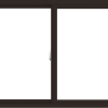 WDMA 48x36 (47.5 x 35.5 inch) Vinyl uPVC Dark Brown Slide Window without Grids Interior