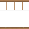 WDMA 48x40 (47.5 x 39.5 inch) Oak Wood Green Aluminum Push out Awning Window with Fractional Grilles