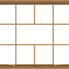 WDMA 48x40 (47.5 x 39.5 inch) Oak Wood Green Aluminum Push out Awning Window without Grids with Victorian Grills