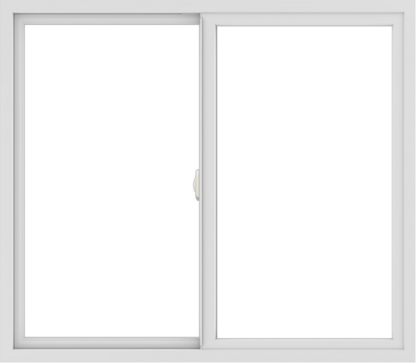 WDMA 48x42 (47.5 x 41.5 inch) Vinyl uPVC White Slide Window without Grids Interior