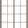 WDMA 48x60 (47.5 x 59.5 inch) Vinyl uPVC Brown Slide Window with Colonial Grids Exterior