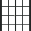 WDMA 48x60 (47.5 x 59.5 inch) Vinyl uPVC Black Slide Window with Colonial Grids Exterior