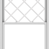 WDMA 48x66 (47.5 x 65.5 inch)  Aluminum Single Double Hung Window with Diamond Grids