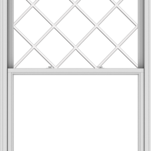 WDMA 48x66 (47.5 x 65.5 inch)  Aluminum Single Double Hung Window with Diamond Grids