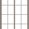 WDMA 48x66 (47.5 x 65.5 inch) Vinyl uPVC Brown Slide Window with Colonial Grids Exterior