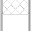WDMA 48x72 (47.5 x 71.5 inch)  Aluminum Single Double Hung Window with Diamond Grids