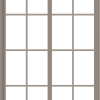WDMA 48x72 (47.5 x 71.5 inch) Vinyl uPVC Brown Slide Window with Colonial Grids Exterior