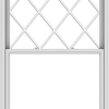 WDMA 48x78 (47.5 x 77.5 inch)  Aluminum Single Double Hung Window with Diamond Grids