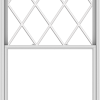 WDMA 54x102 (53.5 x 101.5 inch)  Aluminum Single Double Hung Window with Diamond Grids