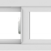 WDMA 54x12 (53.5 x 11.5 inch) Vinyl uPVC White Slide Window without Grids Interior