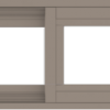WDMA 54x12 (53.5 x 11.5 inch) Vinyl uPVC Brown Slide Window without Grids Exterior