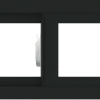 WDMA 54x12 (53.5 x 11.5 inch) Vinyl uPVC Black Slide Window without Grids Interior