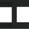 WDMA 54x12 (53.5 x 11.5 inch) Vinyl uPVC Black Slide Window without Grids Exterior