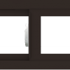 WDMA 54x12 (53.5 x 11.5 inch) Vinyl uPVC Dark Brown Slide Window without Grids Interior