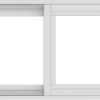 WDMA 54x18 (53.5 x 17.5 inch) Vinyl uPVC White Slide Window without Grids Exterior