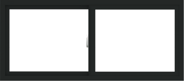 WDMA 54x24 (53.5 x 23.5 inch) Vinyl uPVC Black Slide Window without Grids Interior
