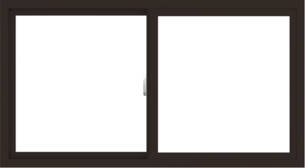 WDMA 54x30 (53.5 x 29.5 inch) Vinyl uPVC Dark Brown Slide Window without Grids Interior