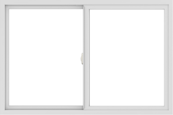 WDMA 54x36 (53.5 x 35.5 inch) Vinyl uPVC White Slide Window without Grids Interior