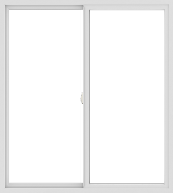 WDMA 54x60 (53.5 x 59.5 inch) Vinyl uPVC White Slide Window without Grids Interior