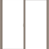 WDMA 54x60 (53.5 x 59.5 inch) Vinyl uPVC Brown Slide Window without Grids Interior