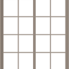 WDMA 54x60 (53.5 x 59.5 inch) Vinyl uPVC Brown Slide Window with Colonial Grids Exterior