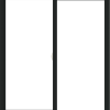 WDMA 54x60 (53.5 x 59.5 inch) Vinyl uPVC Black Slide Window without Grids Interior