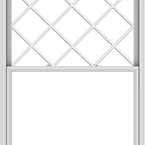 WDMA 54x72 (53.5 x 71.5 inch)  Aluminum Single Double Hung Window with Diamond Grids