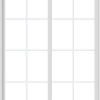 WDMA 54x72 (53.5 x 71.5 inch) Vinyl uPVC White Slide Window with Colonial Grids Exterior