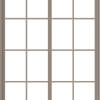 WDMA 54x72 (53.5 x 71.5 inch) Vinyl uPVC Brown Slide Window with Colonial Grids Exterior