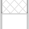WDMA 54x78 (53.5 x 77.5 inch)  Aluminum Single Double Hung Window with Diamond Grids