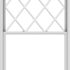WDMA 54x90 (53.5 x 89.5 inch)  Aluminum Single Double Hung Window with Diamond Grids