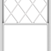 WDMA 54x96 (53.5 x 95.5 inch)  Aluminum Single Double Hung Window with Diamond Grids