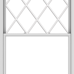 WDMA 54x96 (53.5 x 95.5 inch)  Aluminum Single Double Hung Window with Diamond Grids