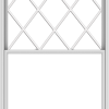 WDMA 60x102 (59.5 x 101.5 inch)  Aluminum Single Double Hung Window with Diamond Grids