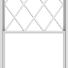 WDMA 60x108 (59.5 x 107.5 inch)  Aluminum Single Double Hung Window with Diamond Grids