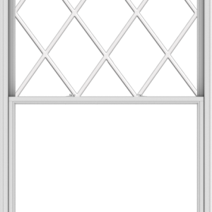 WDMA 60x108 (59.5 x 107.5 inch)  Aluminum Single Double Hung Window with Diamond Grids