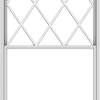 WDMA 60x114 (59.5 x 113.5 inch)  Aluminum Single Double Hung Window with Diamond Grids