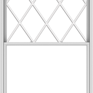 WDMA 60x114 (59.5 x 113.5 inch)  Aluminum Single Double Hung Window with Diamond Grids