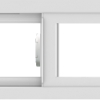 WDMA 60x12 (59.5 x 11.5 inch) Vinyl uPVC White Slide Window without Grids Interior